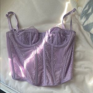 Lilac Lace Corset Top